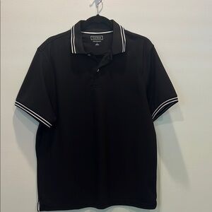 Club Room Black and White Polo Shirt with White Trim